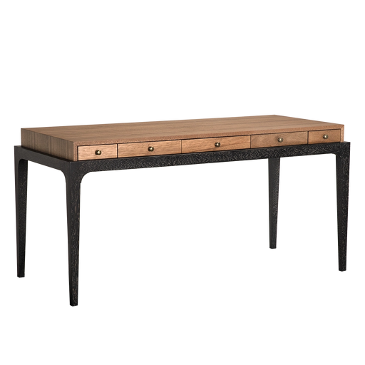 Noir Furniture - Memphis Desk in Dark Walnut and Black - GDES208DW - GreatFurnitureDeal