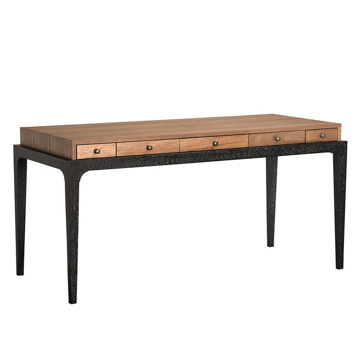 Noir Furniture - Memphis Desk in Dark Walnut and Black - GDES208DW - GreatFurnitureDeal