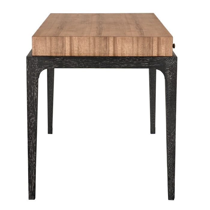 Noir Furniture - Memphis Desk in Dark Walnut and Black - GDES208DW - GreatFurnitureDeal