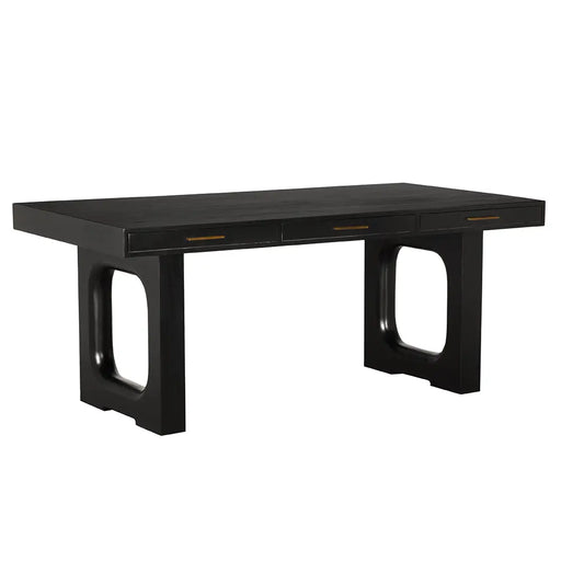 Noir Furniture - Kirk Desk in Hand Rubbed Black - GDES209HB - GreatFurnitureDeal