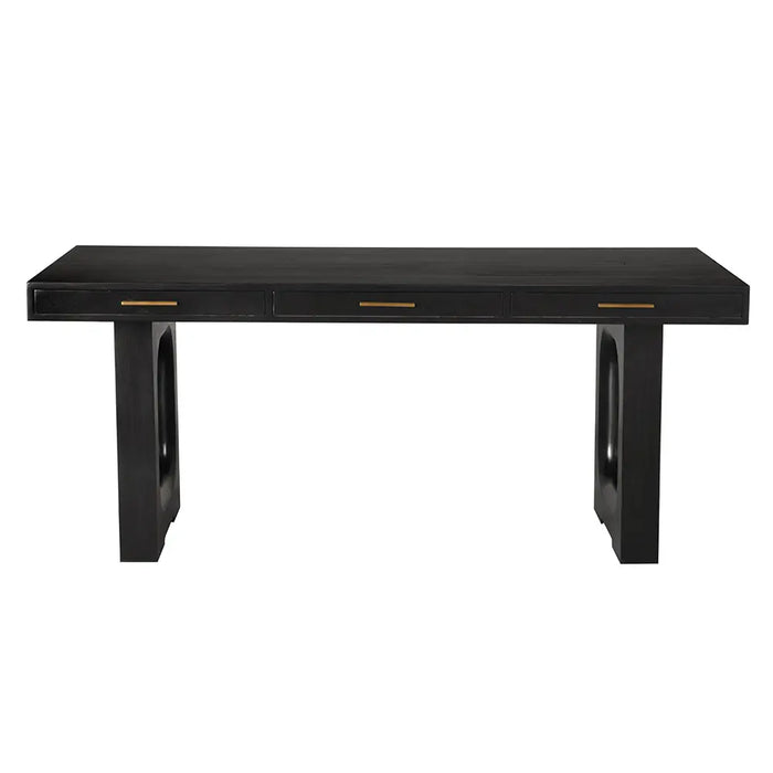Noir Furniture - Kirk Desk in Hand Rubbed Black - GDES209HB - GreatFurnitureDeal