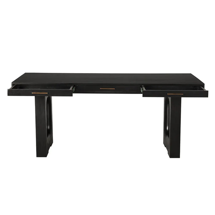 Noir Furniture - Kirk Desk in Hand Rubbed Black - GDES209HB - GreatFurnitureDeal