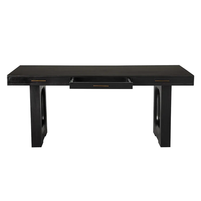 Noir Furniture - Kirk Desk in Hand Rubbed Black - GDES209HB - GreatFurnitureDeal