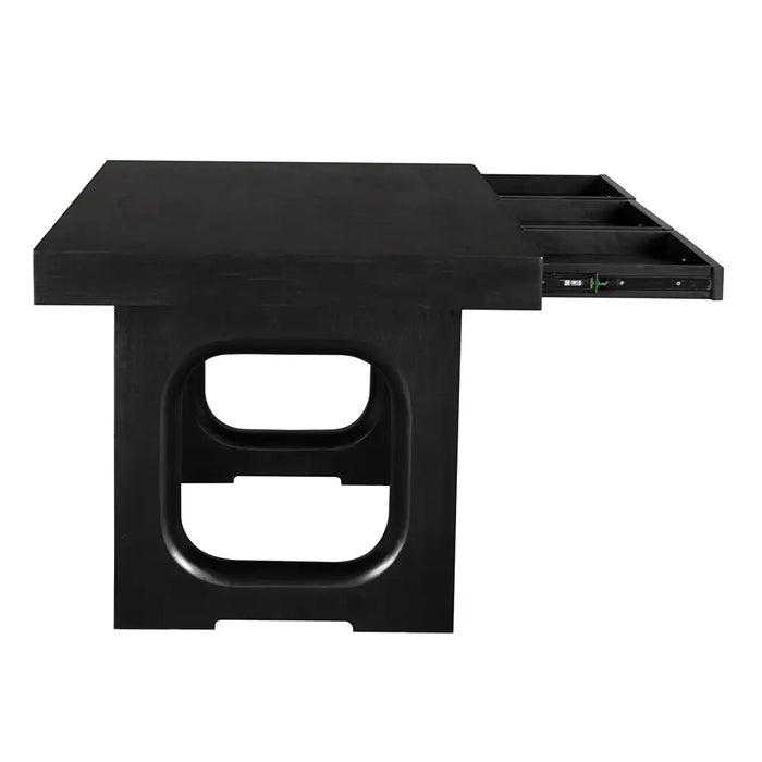 Noir Furniture - Kirk Desk in Hand Rubbed Black - GDES209HB - GreatFurnitureDeal