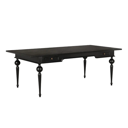 Noir Furniture - Kingsley Partner Desk in Hand Rubbed Black - GDES210HB - GreatFurnitureDeal