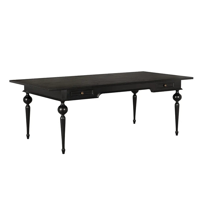 Noir Furniture - Kingsley Partner Desk in Hand Rubbed Black - GDES210HB - GreatFurnitureDeal