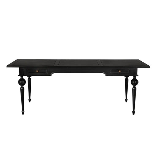 Noir Furniture - Kingsley Partner Desk in Hand Rubbed Black - GDES210HB - GreatFurnitureDeal