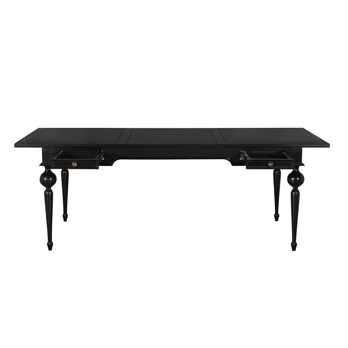 Noir Furniture - Kingsley Partner Desk in Hand Rubbed Black - GDES210HB - GreatFurnitureDeal