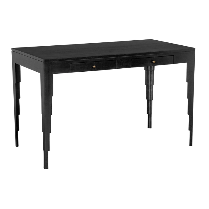 Noir Furniture - Othello Desk in Hand Rubbed Black - GDES212HB - GreatFurnitureDeal