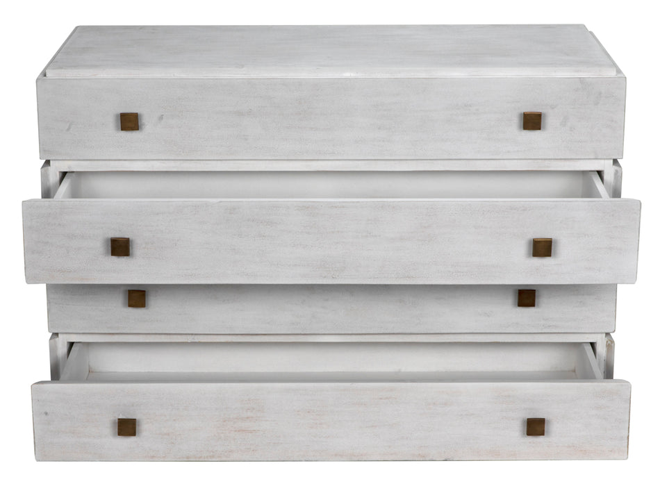 Noir Furniture - Hofman Dresser in White Wash - GDRE175WH - GreatFurnitureDeal