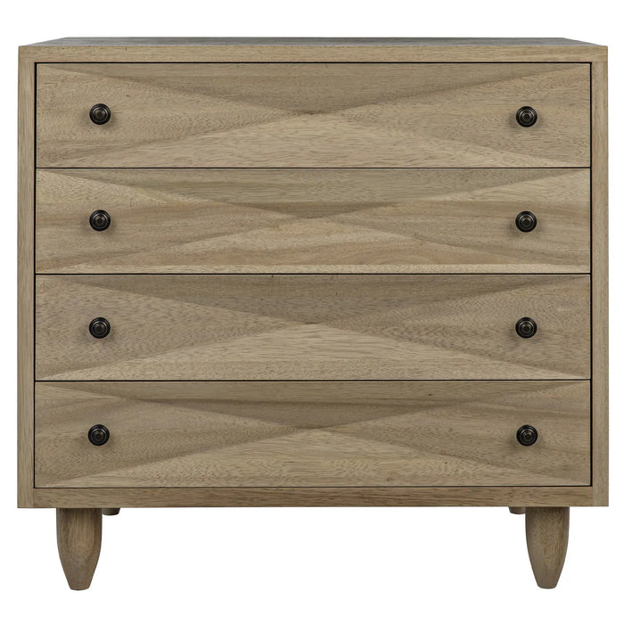 NOIR Furniture - Diamond Chest Washed Walnut - GDRE180WAW - GreatFurnitureDeal