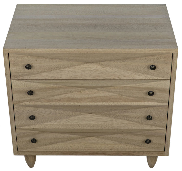 NOIR Furniture - Diamond Chest Washed Walnut - GDRE180WAW - GreatFurnitureDeal