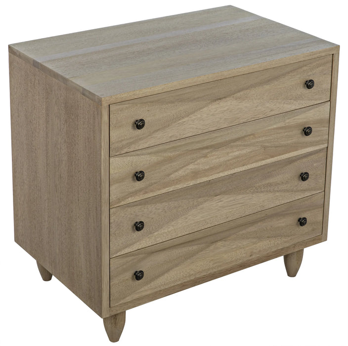 NOIR Furniture - Diamond Chest Washed Walnut - GDRE180WAW