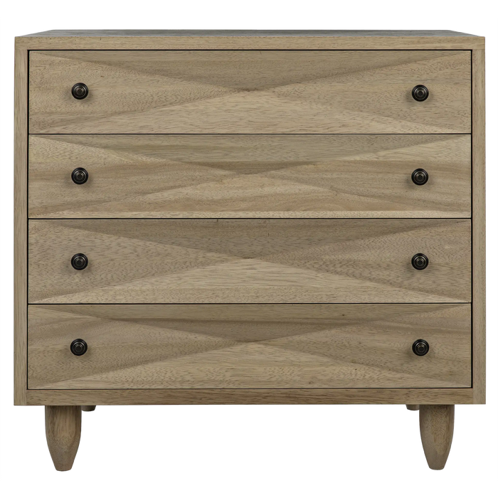 NOIR Furniture - Diamond Chest Washed Walnut - GDRE180WAW - GreatFurnitureDeal