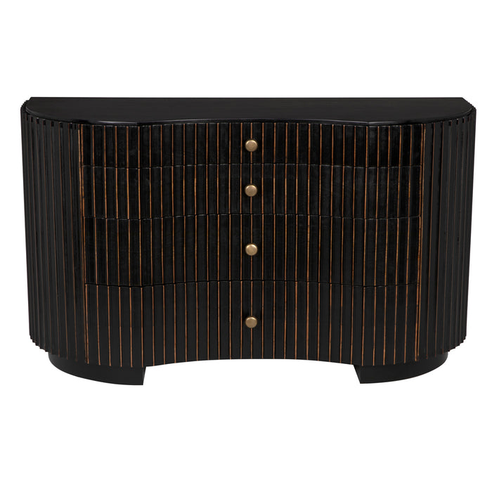 Noir Furniture - Irene Dresser in Black with Light Brown - GDRE188HB - GreatFurnitureDeal
