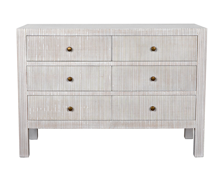 Noir Furniture - Conrad 6 Drawer Dresser in Black with Light Brown - GDRE221WH - GreatFurnitureDeal