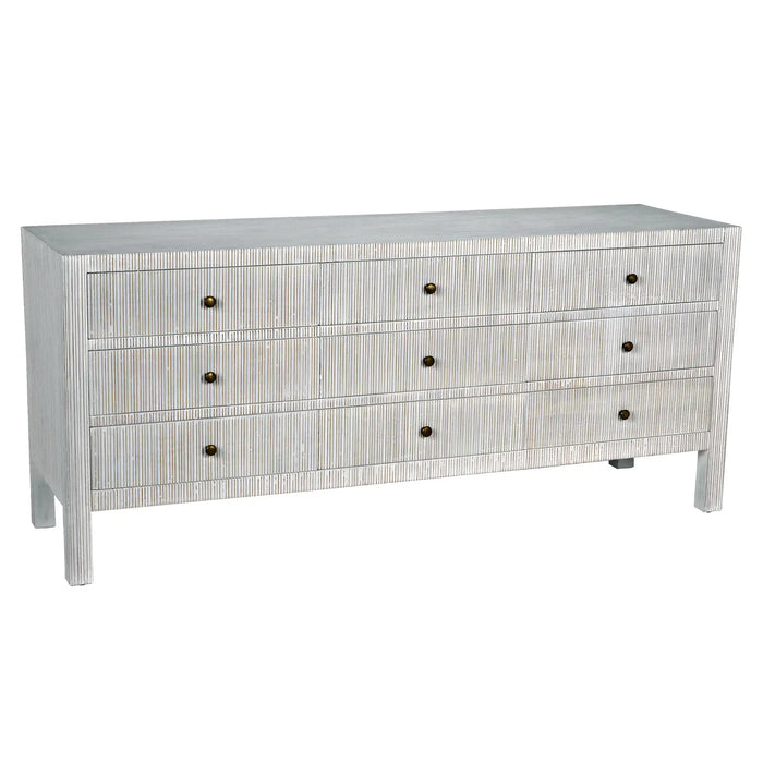 NOIR Furniture - Conrad 9 Drawer Dresser in White Wash - GDRE222WH - GreatFurnitureDeal