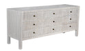 NOIR Furniture - Conrad 9 Drawer Dresser in White Wash - GDRE222WH - GreatFurnitureDeal