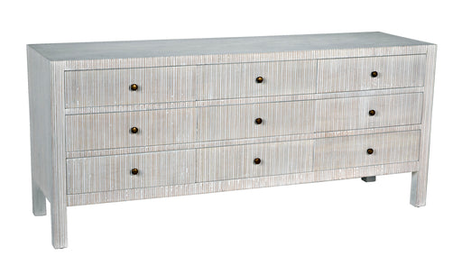 Noir Furniture - Conrad 9 Drawer Dresser in White Wash - GDRE222WH - GreatFurnitureDeal