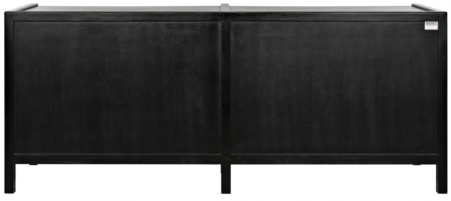 NOIR Furniture - Hampton 6 Drawer Dresser, Hand Rubbed Black - GDRE241HB-2