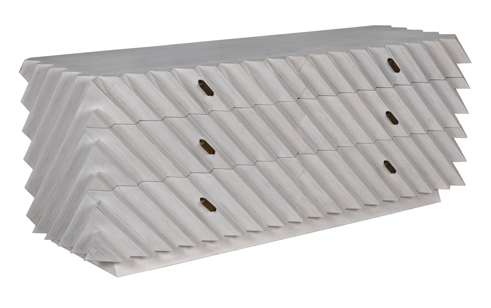 Noir Furniture - Hikaru Dresser in White Wash - GDRE247WH - GreatFurnitureDeal