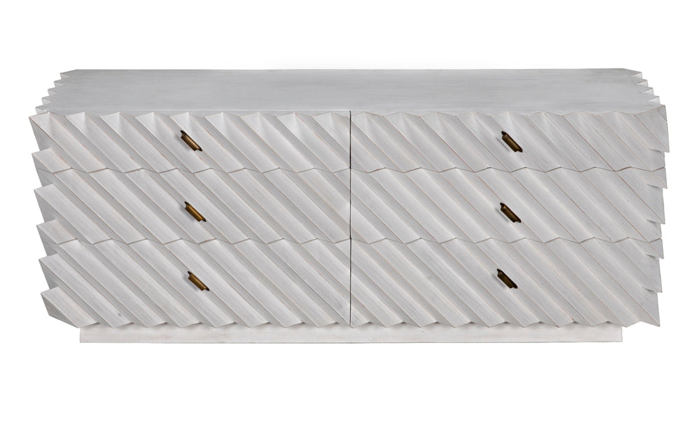 Noir Furniture - Hikaru Dresser in White Wash - GDRE247WH - GreatFurnitureDeal