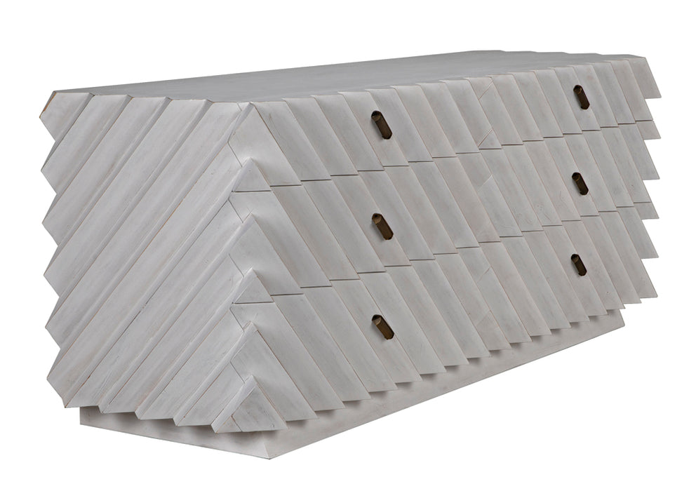 Noir Furniture - Hikaru Dresser in White Wash - GDRE247WH - GreatFurnitureDeal