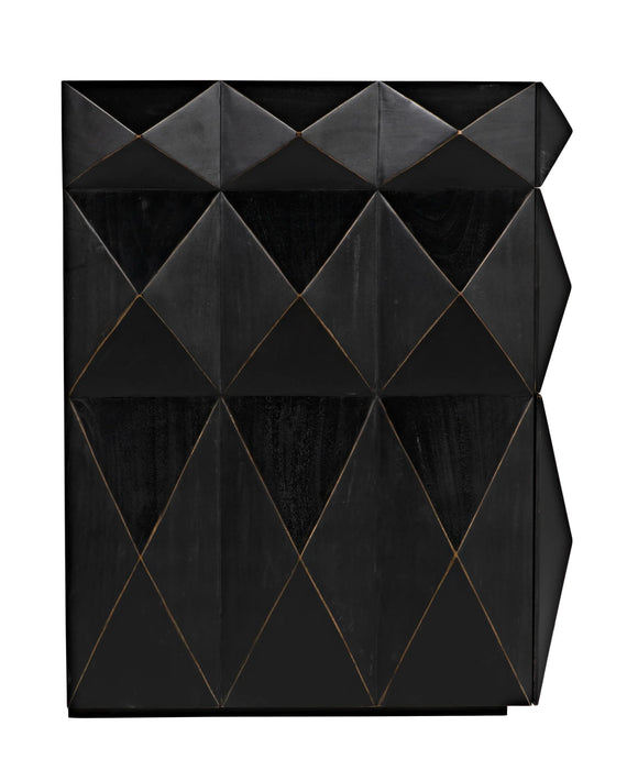NOIR Furniture - Allegra Dresser in Hand Rubbed Black - GDRE248HB