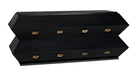 Noir Furniture - Vico Dresser in Hand Rubbed Black - GDRE250HB - GreatFurnitureDeal