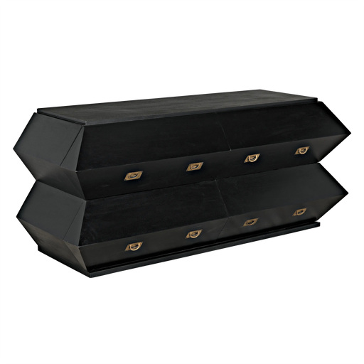 NOIR Furniture - Vico Dresser in Hand Rubbed Black - GDRE250HB - GreatFurnitureDeal