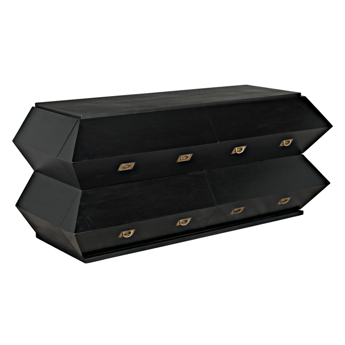 NOIR Furniture - Vico Dresser in Hand Rubbed Black - GDRE250HB - GreatFurnitureDeal