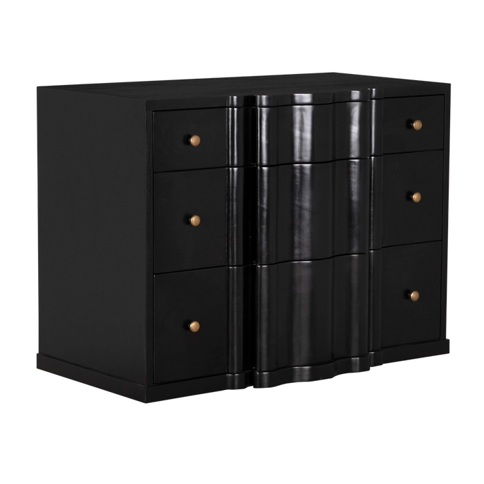 Noir Furniture - Kiss Dresser in Hand Rubbed Black - GDRE253HB - GreatFurnitureDeal