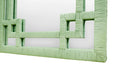 Worlds Away - Geneva Greek Key Design Mirror In Sage Green - GENEVA SG - GreatFurnitureDeal
