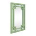 Worlds Away - Geneva Greek Key Design Mirror In Sage Green - GENEVA SG - GreatFurnitureDeal