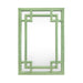 Worlds Away - Geneva Greek Key Design Mirror In Sage Green - GENEVA SG - GreatFurnitureDeal