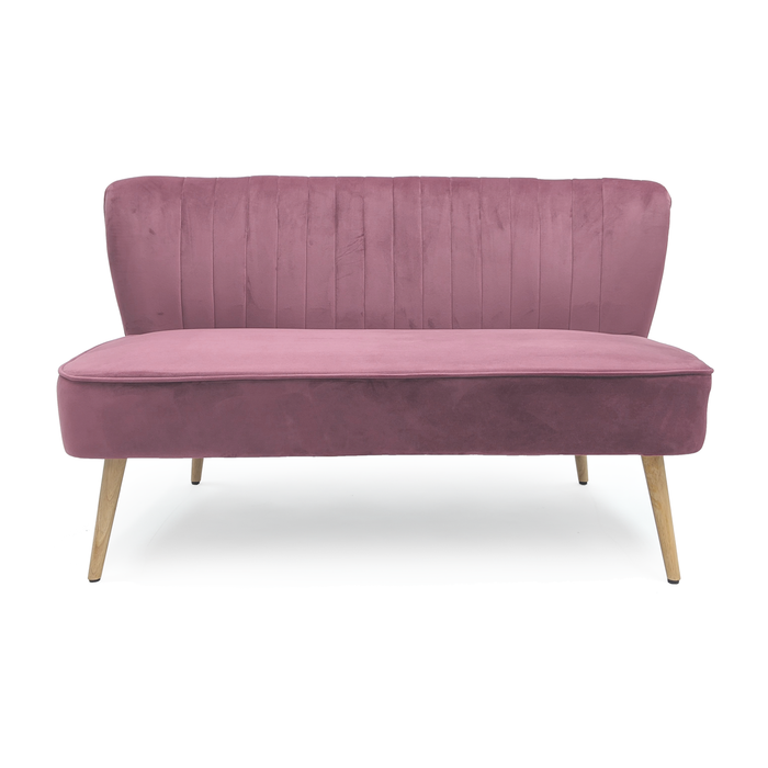 Zentique - Pink Velvet Bench - GH009-VP - GreatFurnitureDeal