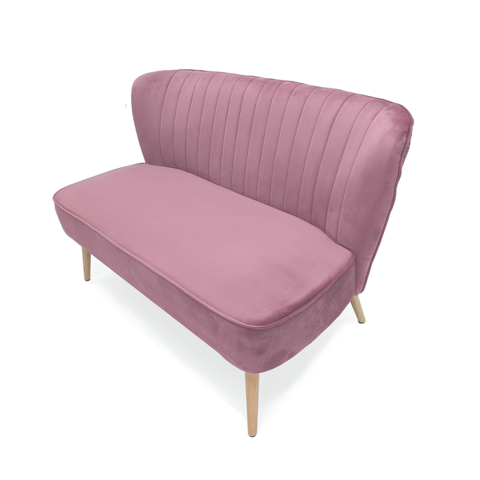 Zentique - Pink Velvet Bench - GH009-VP - GreatFurnitureDeal