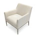 Zentique - White Velvet Arm Chair - GH011-VW - GreatFurnitureDeal