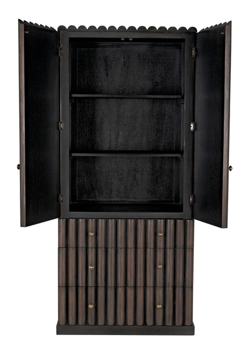 Noir Furniture - Amunet Hutch in Pale Rubbed with Light Brown - GHUT150PR - GreatFurnitureDeal