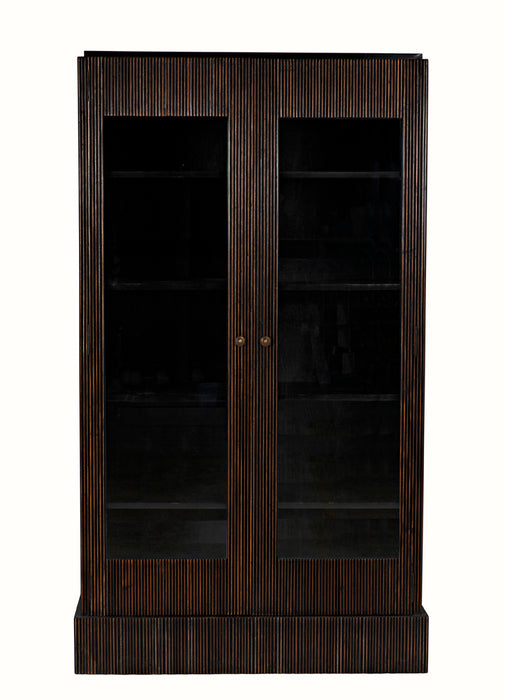 Noir Furniture - Noho Hutch in Hand Rubbed Black with Light Brown - GHUT151HB - GreatFurnitureDeal