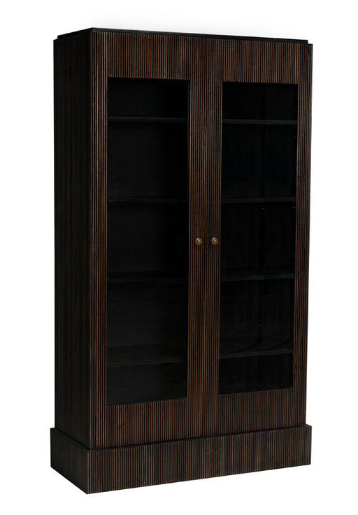 Noir Furniture - Noho Hutch in Hand Rubbed Black with Light Brown - GHUT151HB - GreatFurnitureDeal