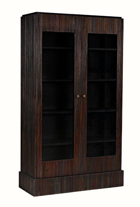Noir Furniture - Noho Hutch in Hand Rubbed Black with Light Brown - GHUT151HB - GreatFurnitureDeal