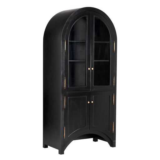 Noir Furniture - Haring Hutch in Hand Rubbed Black - GHUT162HB - GreatFurnitureDeal