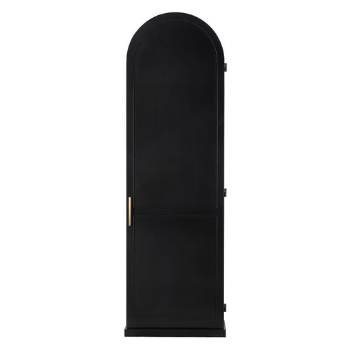 Noir Furniture - New Tyrol Hutch, Left in Matte Black - GHUT166MTB-L - GreatFurnitureDeal