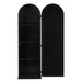 Noir Furniture - New Tyrol Hutch, Left in Matte Black - GHUT166MTB-L - GreatFurnitureDeal