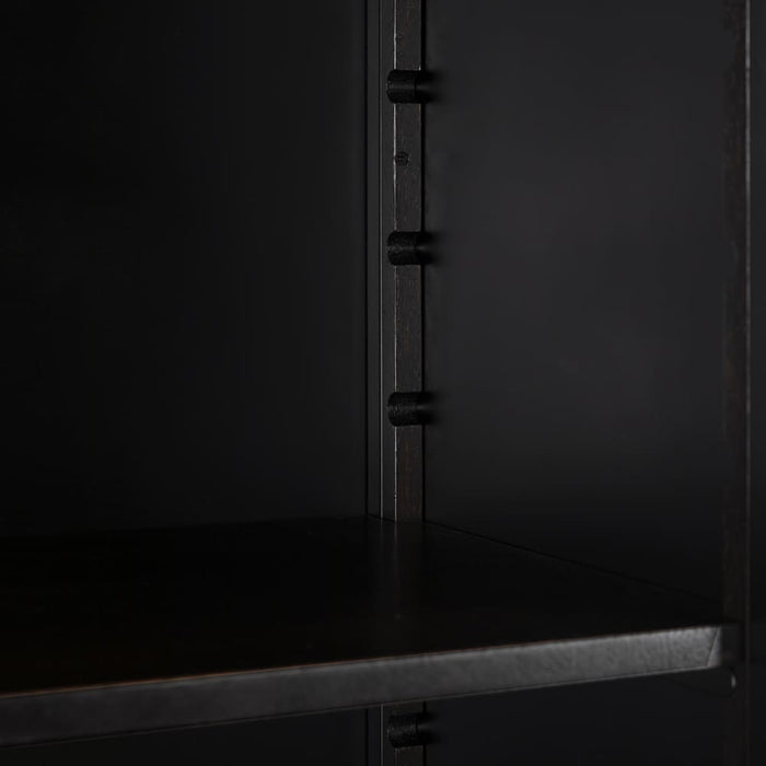 Noir Furniture - New Tyrol Hutch, Left in Matte Black - GHUT166MTB-L - GreatFurnitureDeal