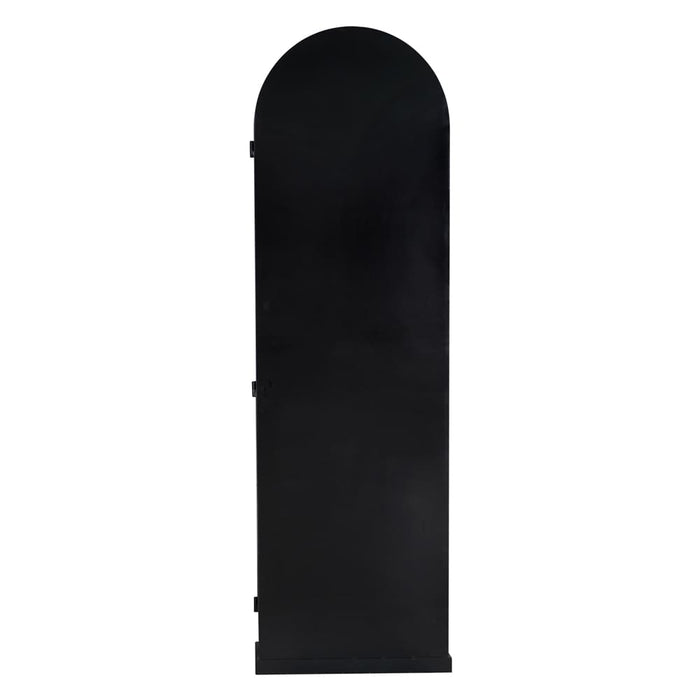 Noir Furniture - New Tyrol Hutch, Left in Matte Black - GHUT166MTB-L - GreatFurnitureDeal