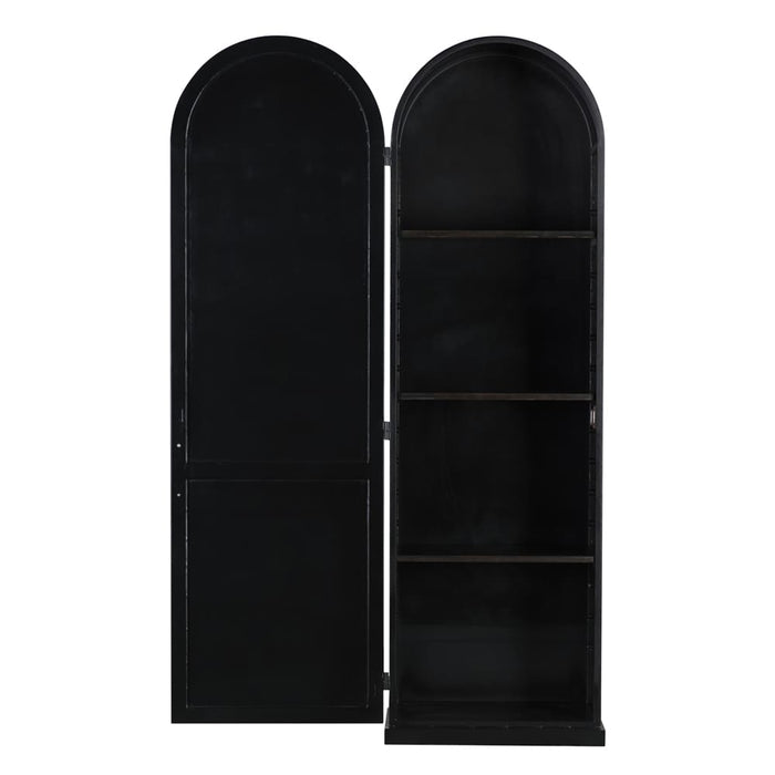 Noir Furniture - New Tyrol Hutch, Right in Matte Black - GHUT166MTB-R - GreatFurnitureDeal