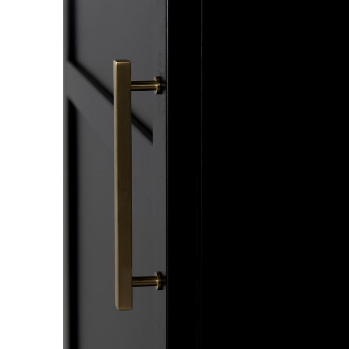 Noir Furniture - New Tyrol Hutch, Right in Matte Black - GHUT166MTB-R - GreatFurnitureDeal