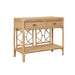 Worlds Away - Granada Four Door Buffet With Mirror Front Doors And Wrapped Rattan - GRANADA NAT - GreatFurnitureDeal